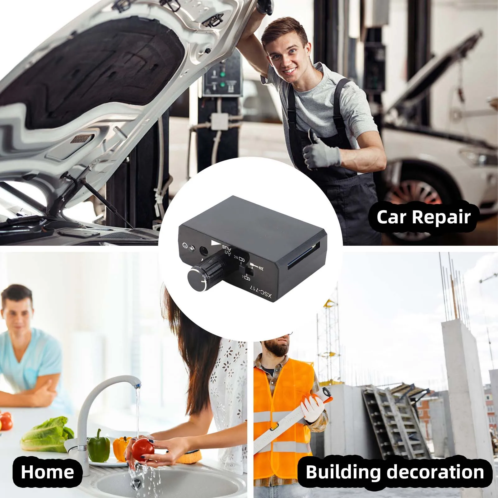 เครื่องตรวจจับน้ํารั่วไร้สายการก่อสร้างน้ํารั่วเซนเซอร์น้ําใต้ดินท่อรั่ว Monitor 20000X การขยายเสียง