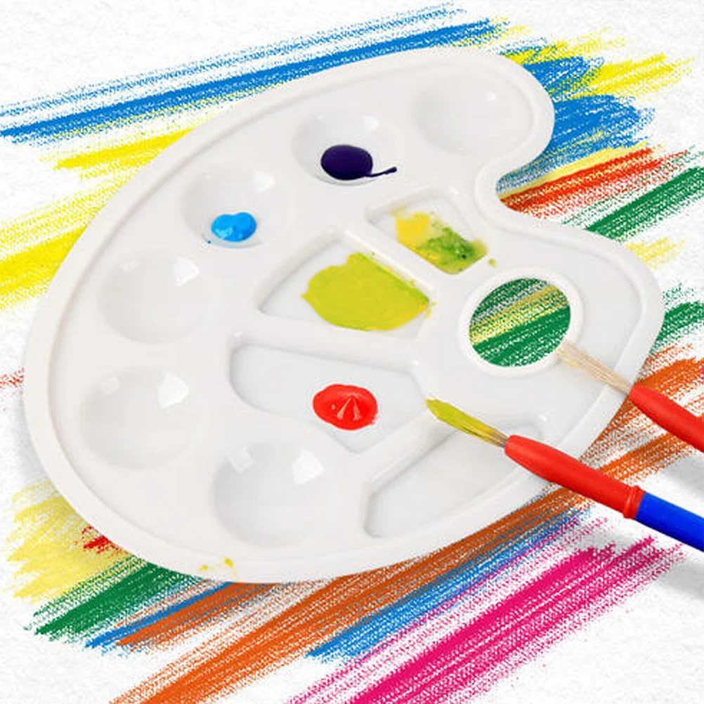 

8Pcs Plastic Painting Foot Shaped Tray White Pink Green Blue Lightweight Durable Easy Storage for Children Art Birthday