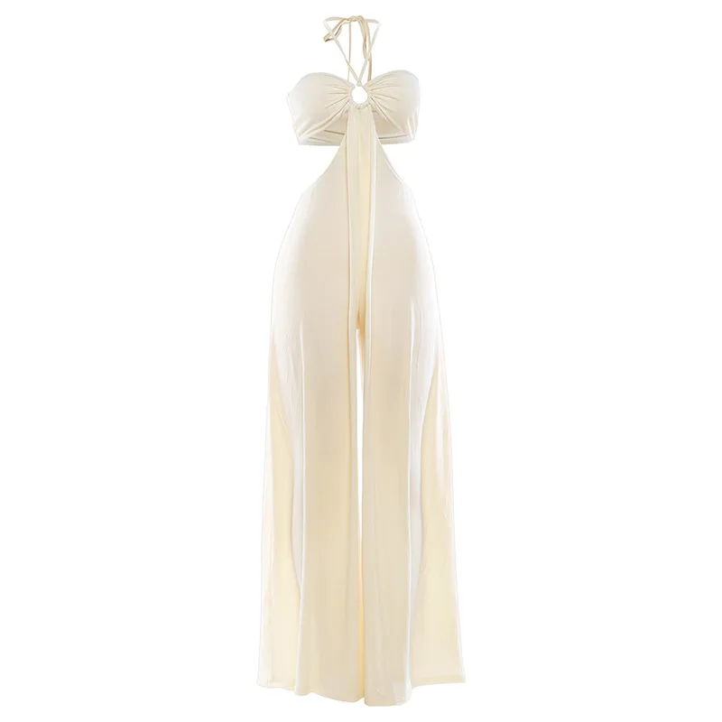 

Летний модный и сексуальный комбинезон с вырезом на шее и свободным кроем для женщин