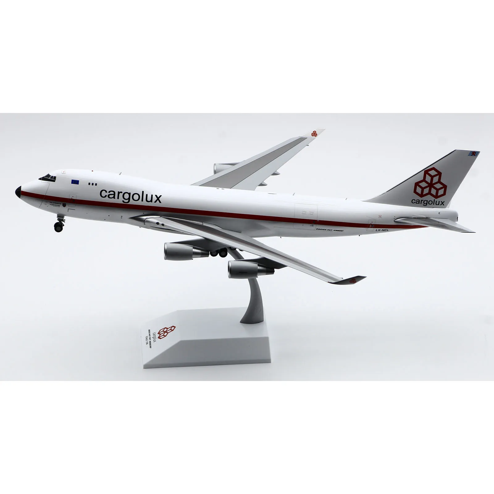 Xx20051 Gelegeerd Verzamelvliegtuig Cadeau Jc Vleugels 1:200 Cargolux Retro Kleurstelling Boeing B747-400 (Er) Diecast Vliegtuig Jet Model LX-NCL