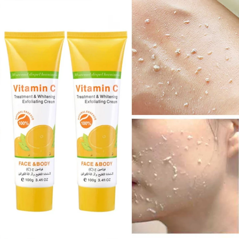 

100g Herbal Vitamin C Treatment Whitening Mildly Soften Exfoliating Cream Peeling Gel Face Body Beauty Skin Care