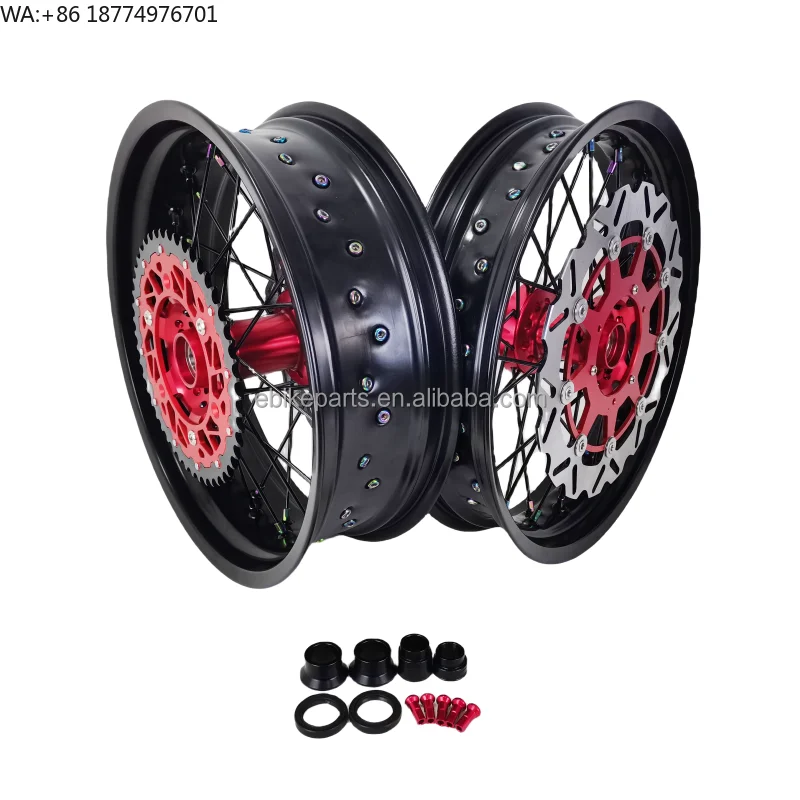 

Motorcycle 17 Inch Aluminum Supermoto Spoke Wheel Rims