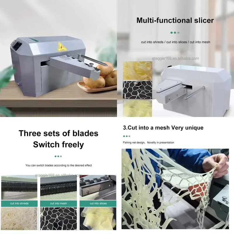 SFW Certificate New Type Manual/Electric Spiralizer Vegetable Slicer for Potatoes Carrots Lotus Roots Apples Cabbage