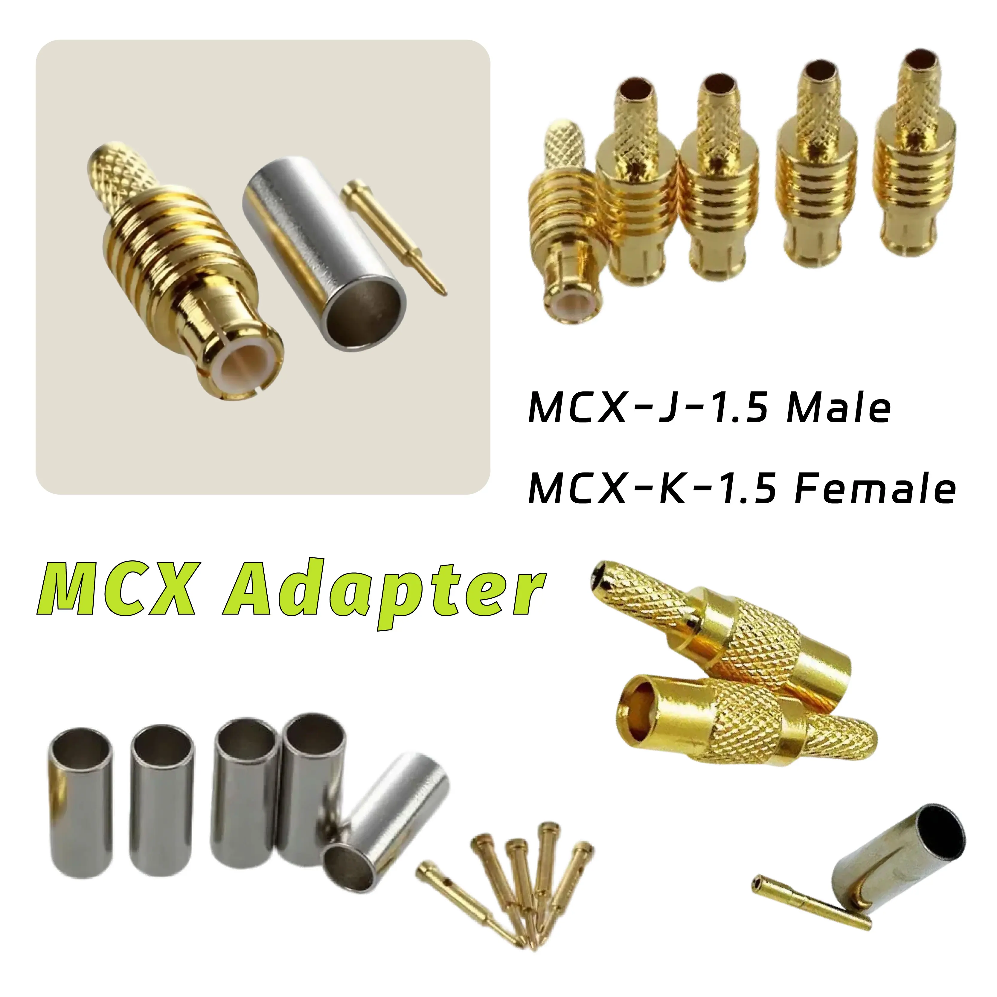 

MCX MMCX RF разъем «папа/гнездо» Прямые адаптеры RG316/RG174 Обжимные разъемы для приложения к антенне Wi-Fi