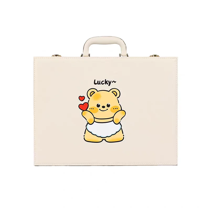 

Hand-Carved Mahjong Tiles Home-Use Ivory-Colored Bear Cartoon-Style Cute Custom Sizes 44 Party Gifts