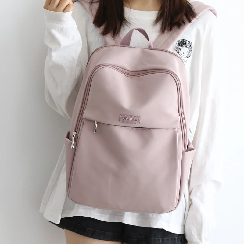 

Pink Women Backpack Simple Waterproof Rucksack High Quality Kawaii School Bags for Teen Girls Casual Travel Bagpack Mochilas New