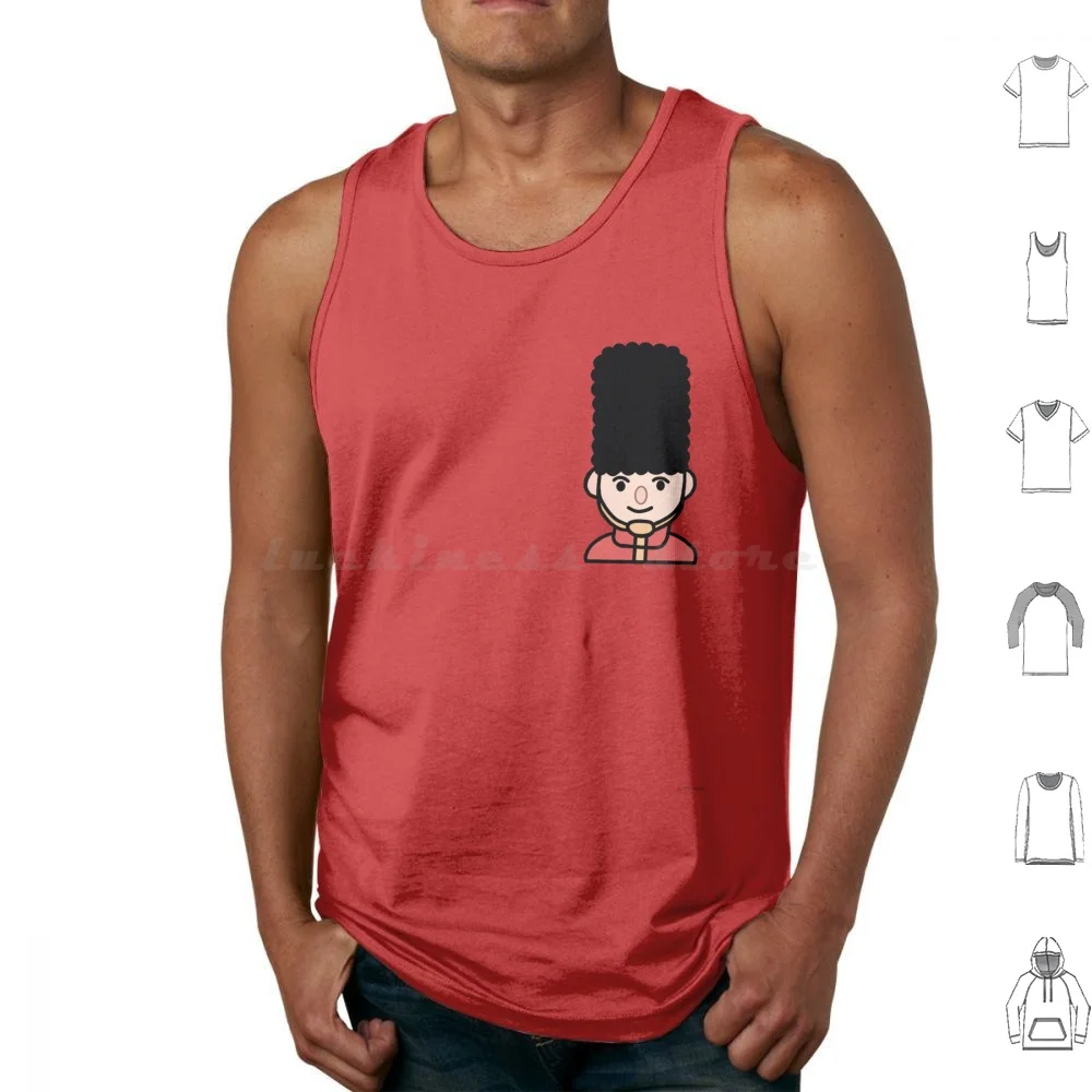 Queens Guard Tank Tops Print Cotton London Guard England British Military Uk Queens Buckingham United Kingdom
