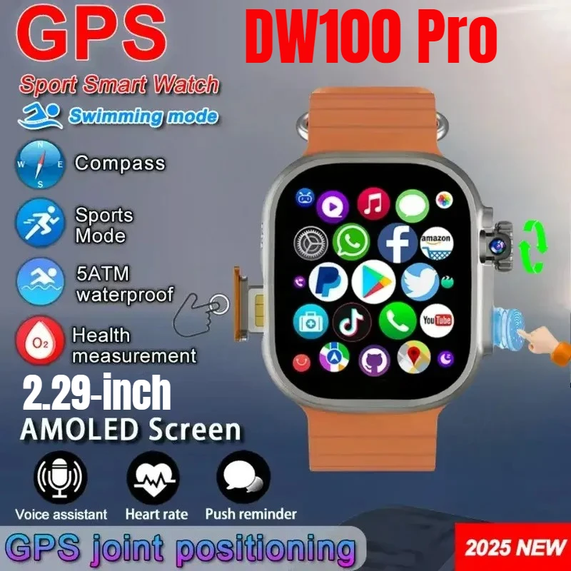 

Новые умные часы 4G Android DW100, глобальный вызов, разблокировка по отпечатку пальца, 4G SIM-карта, 2,29-дюймовый AMOLED, видеочат, WIFI, GPS, загрузка приложения