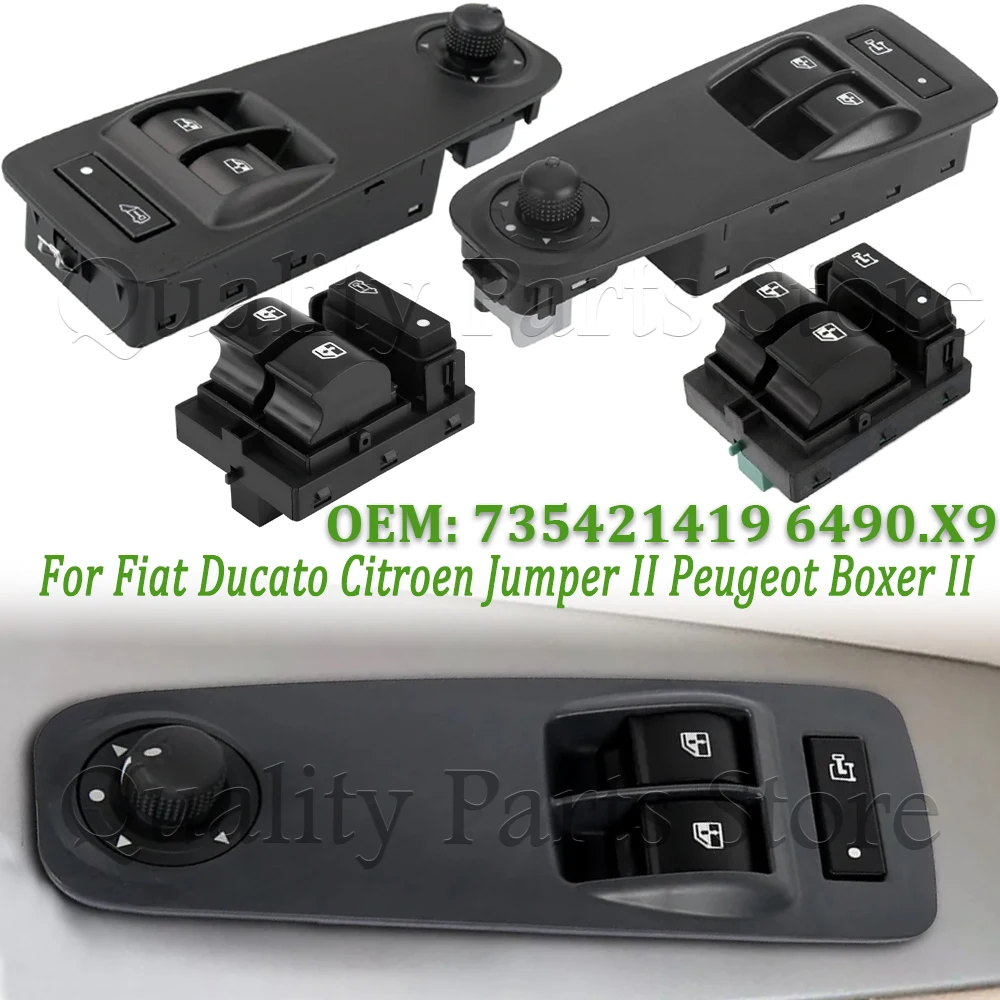 735421419 6490.X9 Car Electric Power Window Control Switch Button For Fiat Ducato Citroen Jumper II Peugeot Boxer II