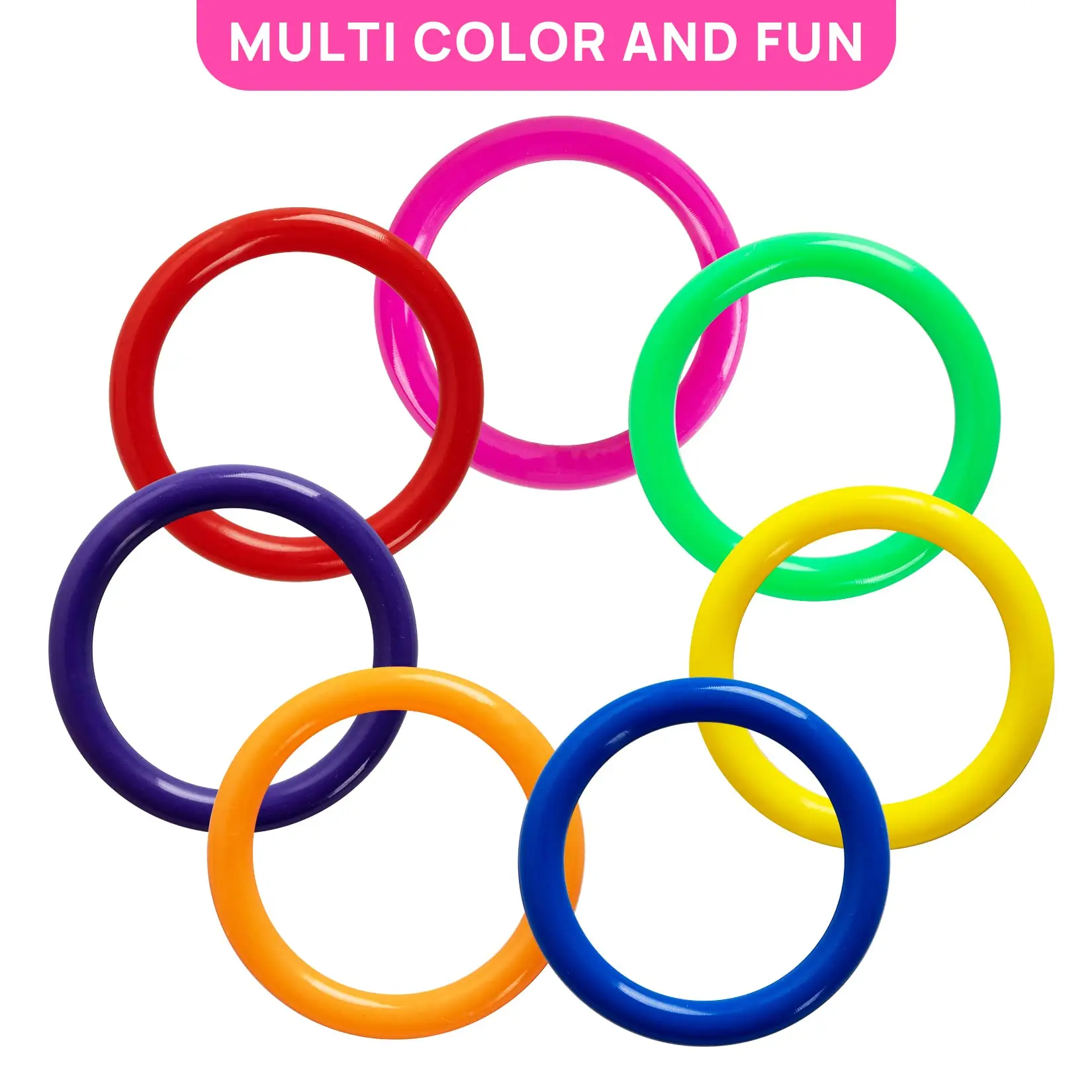 Mini Ring Toss Game - 70PCS 2,1 inch plastic ringen voor volwassenen, bruiloft, carnaval, kan gooien en zwembadspellen