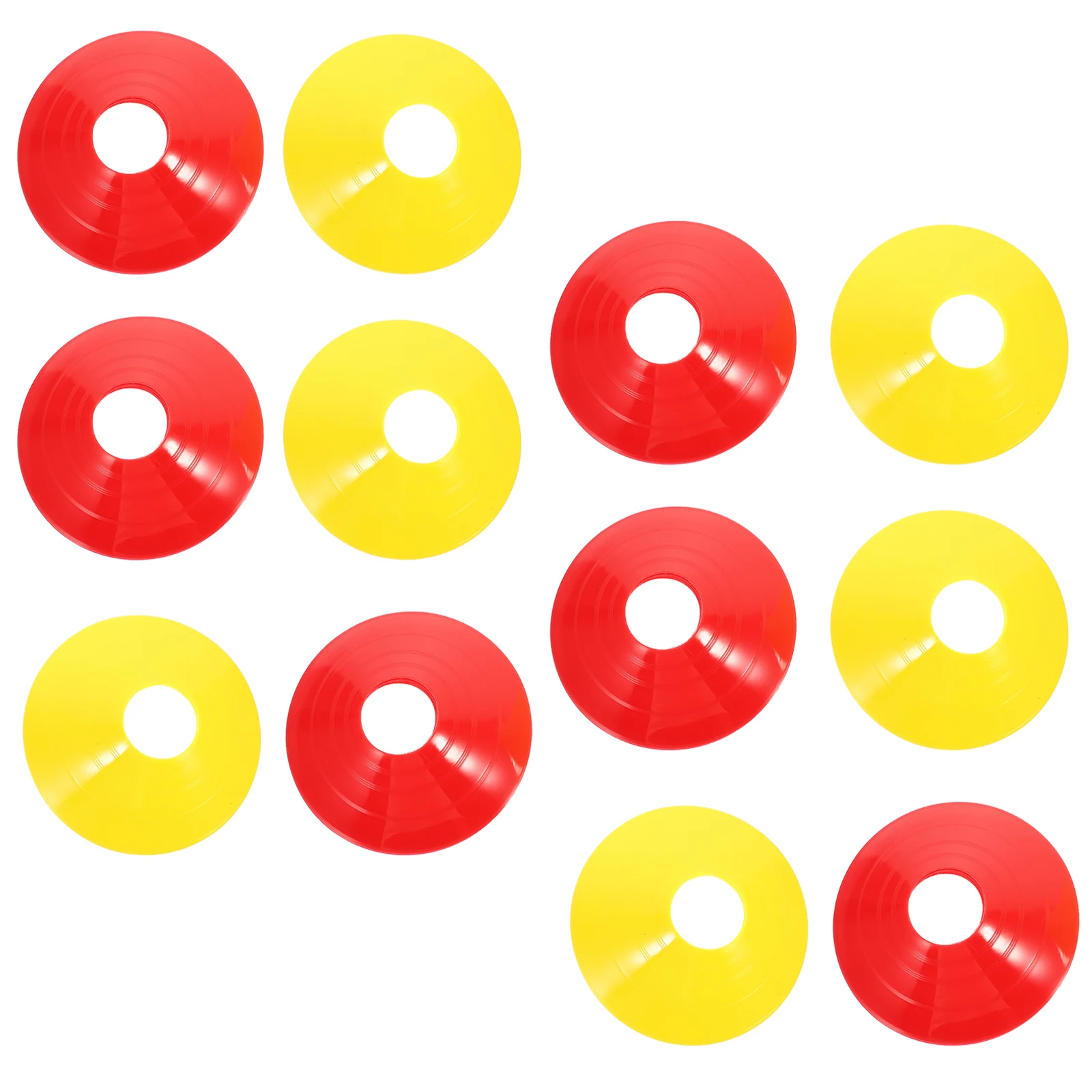 

12pcs Soccer Training Equipment 22g Red Yellow Marker Discs for Football Basketball Sports Gifts Durable Signs PE Material