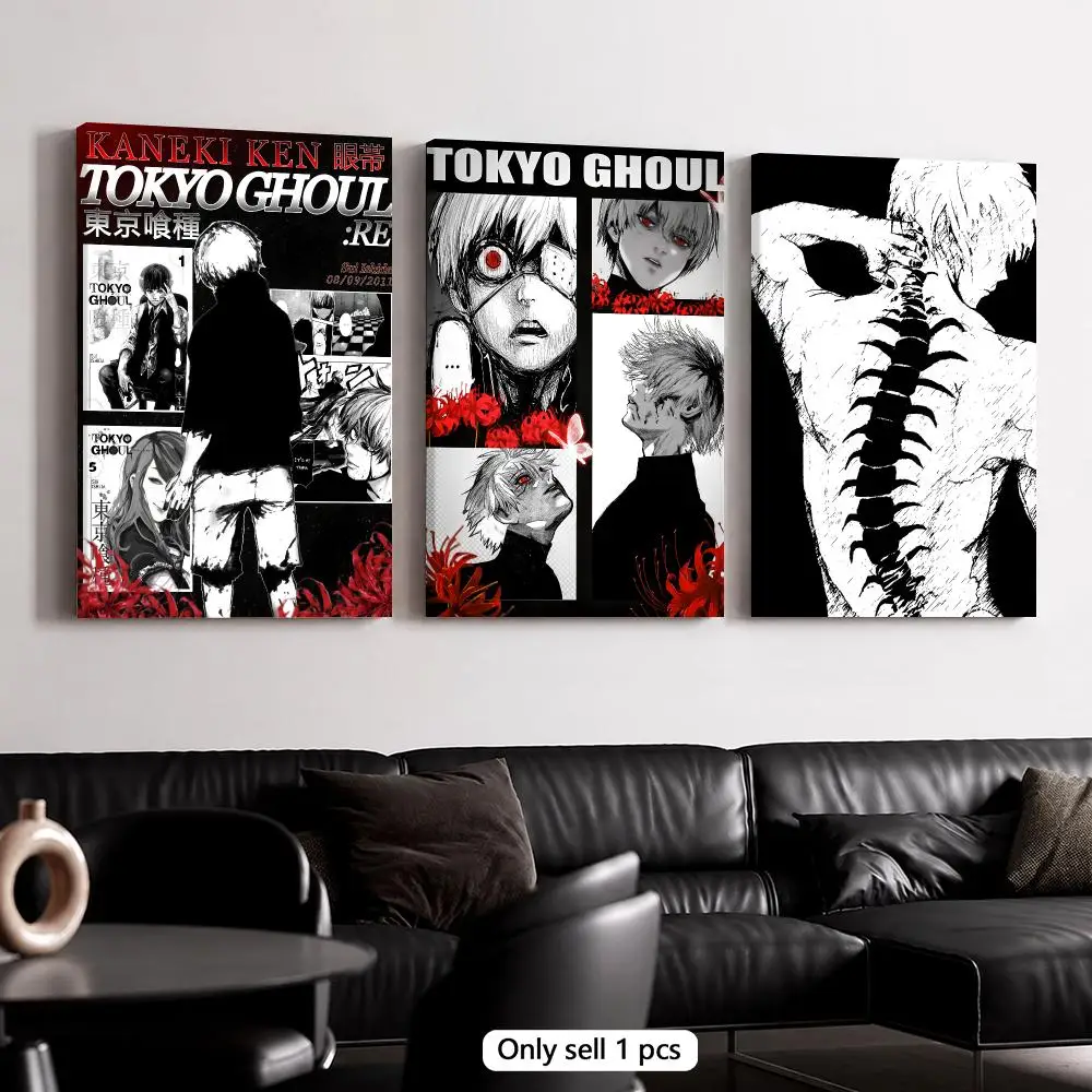 Anime T-Tokyo Ghoul  Framed Wall Painting Canvas Poster Wooden Stretcher Frame Inner Frame Kit for Wall Art Painting