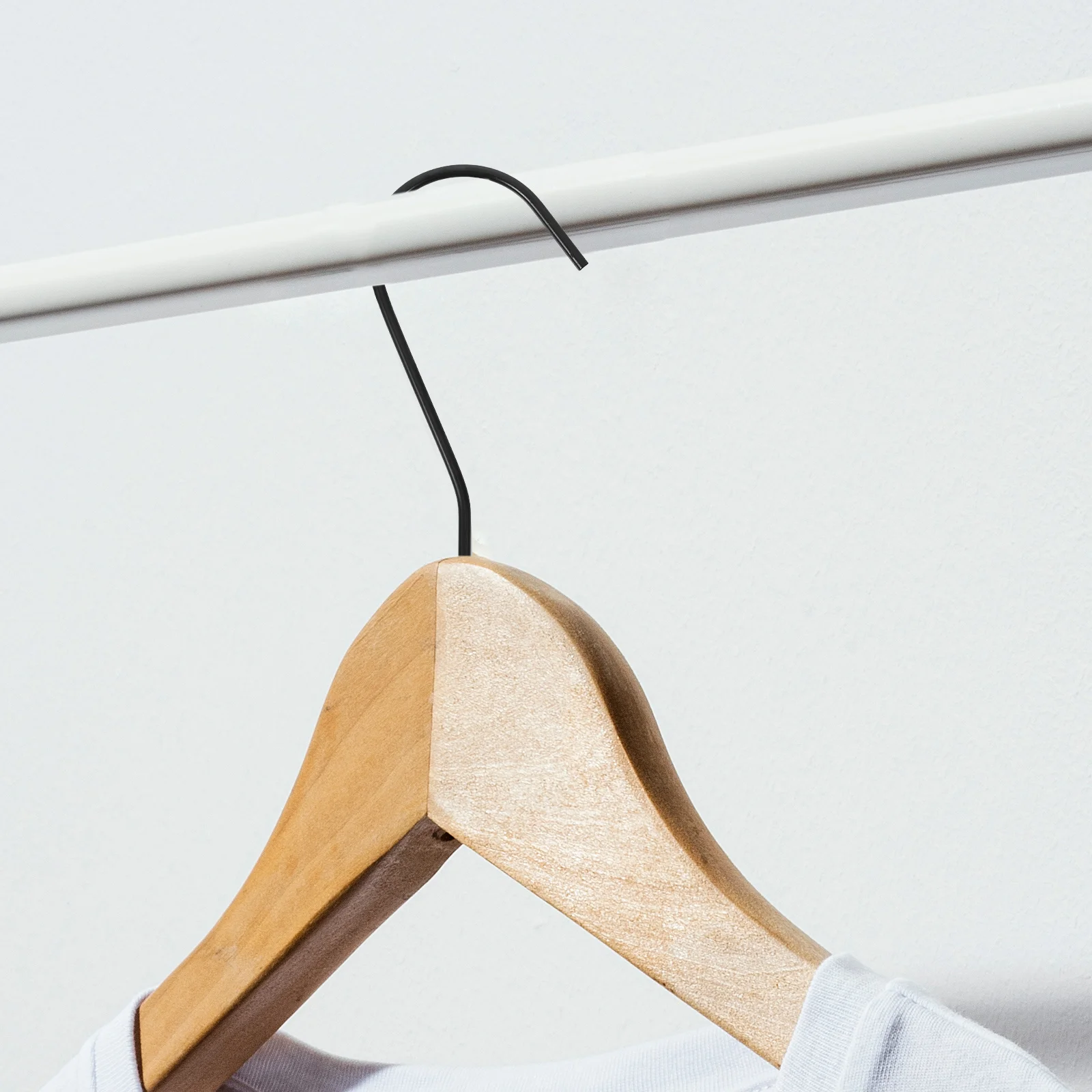 

20Pcs Clothes Hanger Hooks Round Seven Shape Metal Replacement Hooks Easy Install Multi-Purpose Closet Bag Scarf Hanger