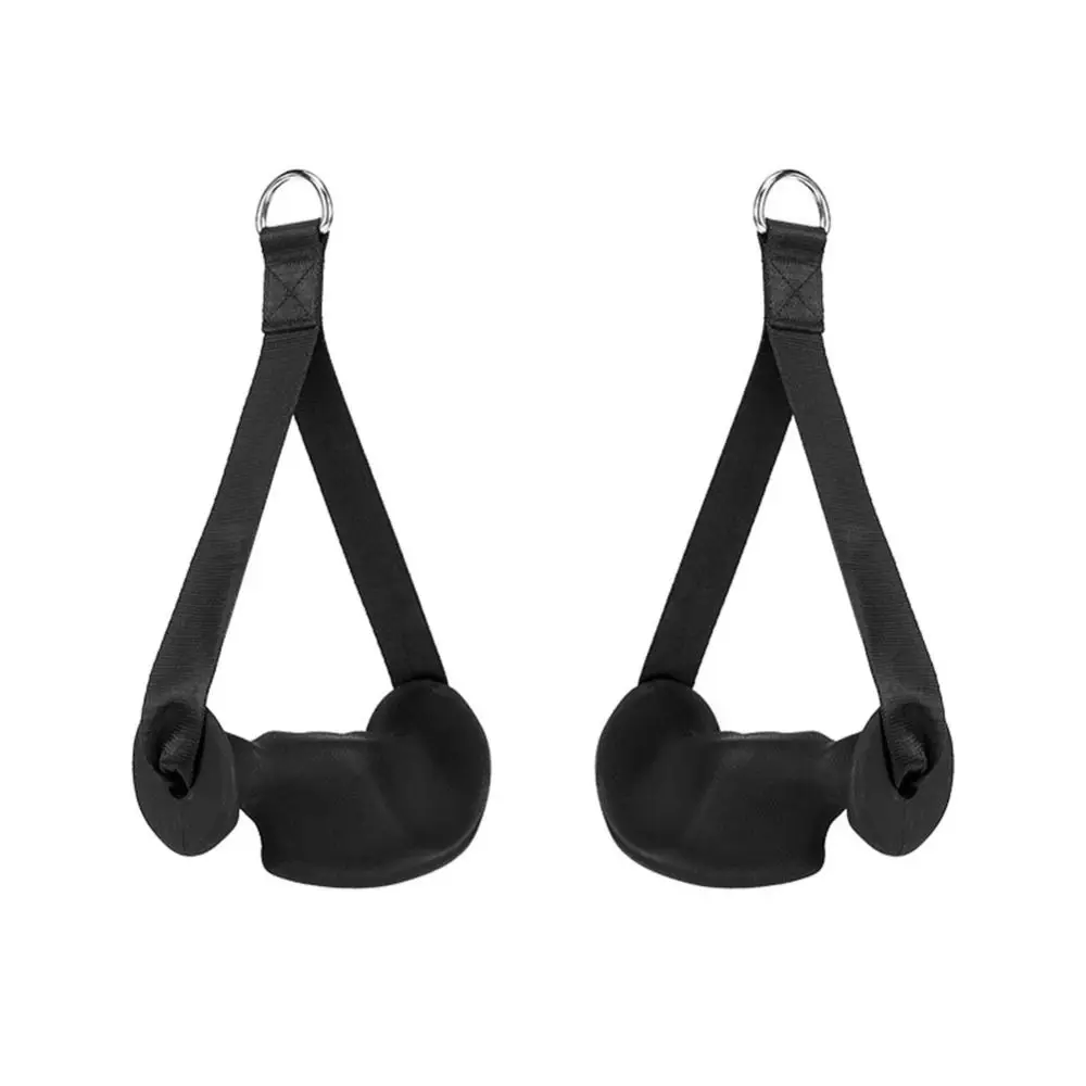 

1 Pair Ergonomic Fitness Pull Rope Fits The Palm Rubber Grip Gantry Pull Rope Exercise Anti-Slippery Gym Equipment Pull Rope Gym