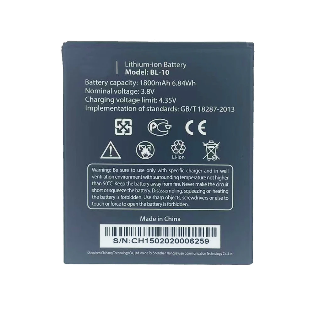 Batteria originale agli ioni di litio da 1800 mAh per cellulare THL BL-10 BL10 T12