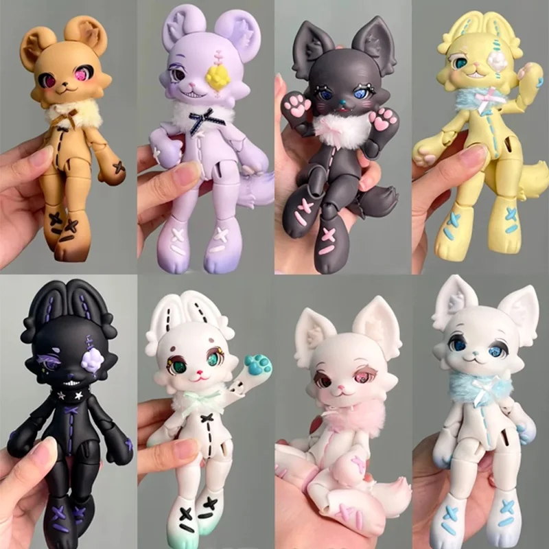Ufdoll 1/12 Scale BJD blind box Elastic String Body Mystical Creature Auspicious Series Articulated Beast Doll Holiday Gift Toy