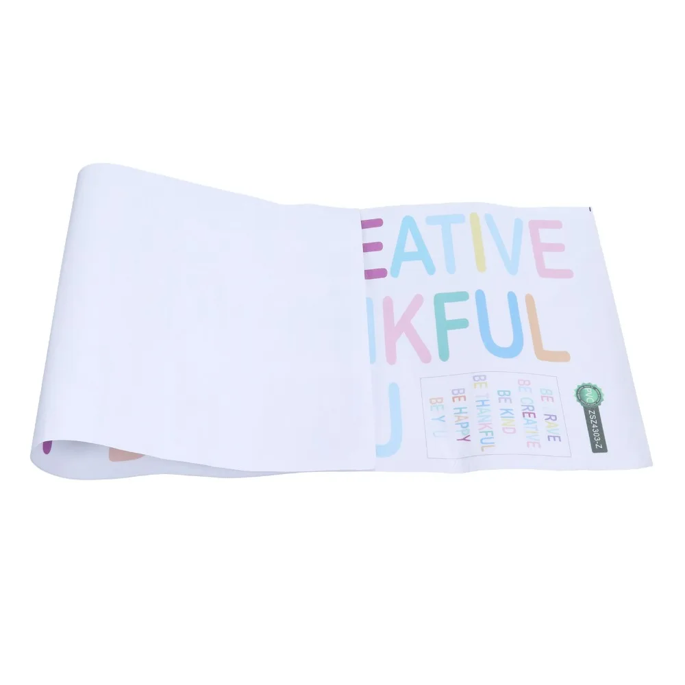 PVC Wall Sticker Decal Waterproof Material Pre-Cut Letters Inspirational Wall Art Colorful Self-Adhesive Backing