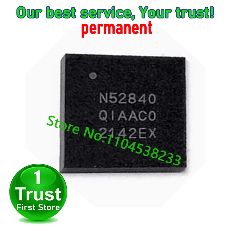 NRF51822-QFAA QFAB QFAC -R 10PCS/LOT 51802-QFAA QCAA QIAA 52832 52840  Trust First   in stock