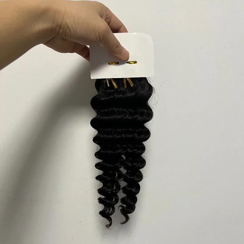 قسط الشعر البشري موجة عميقة وصلات شعر السائبة 100% غير المجهزة البرازيلي عذراء شعر ريمي ل الطيور اللون الطبيعي 14-26 بوصة