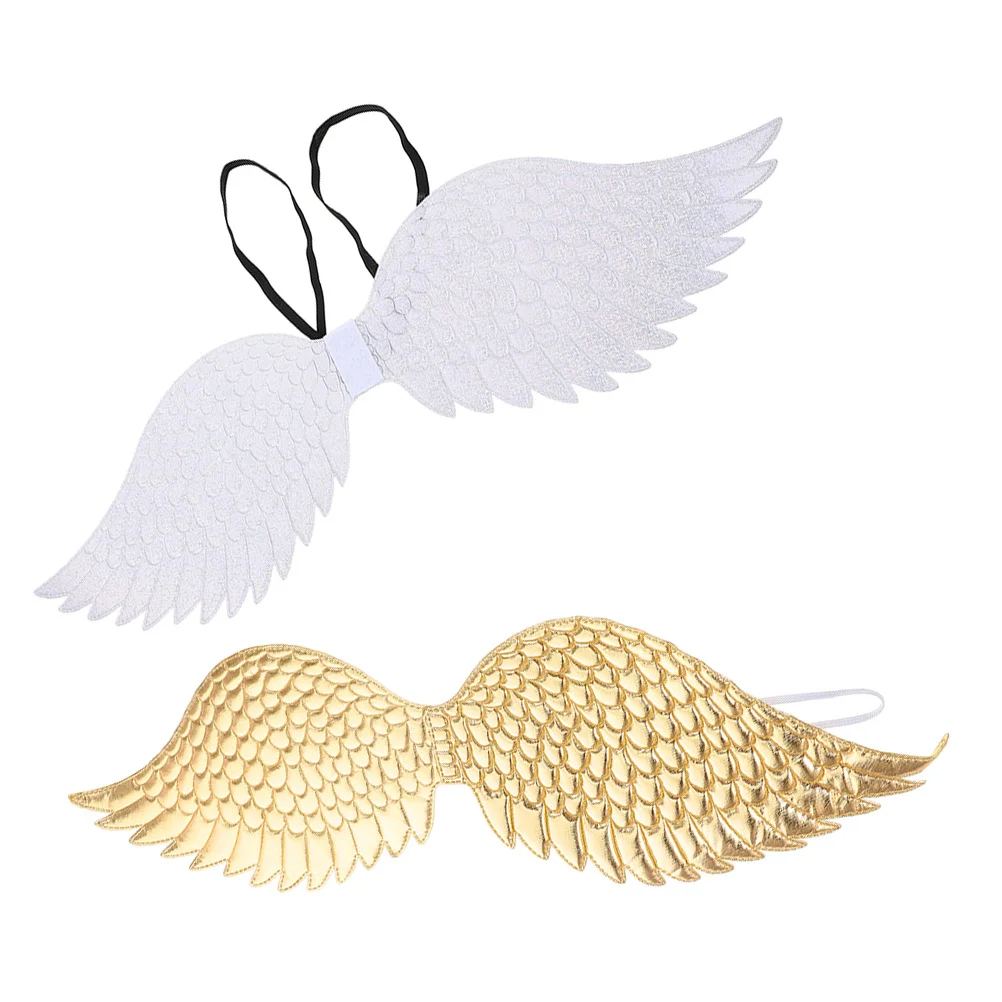 Disfraz ligero y cómodo para niños, disfraz de Halloween, fiesta de Navidad, disfraz de alas de actuación, 2 uds.