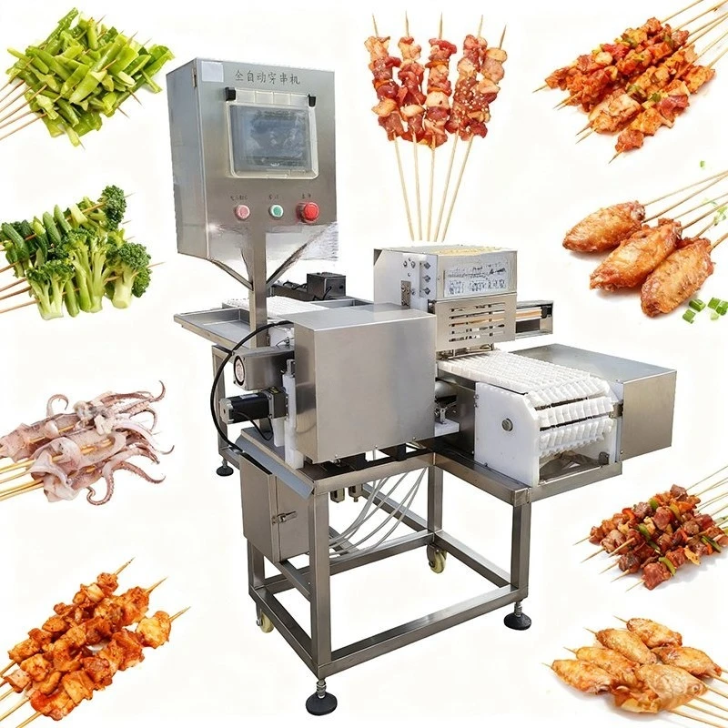 Factory Price Commercial Skewer Maker Automatic Skewering Machine for Chicken Wings and Vegetables