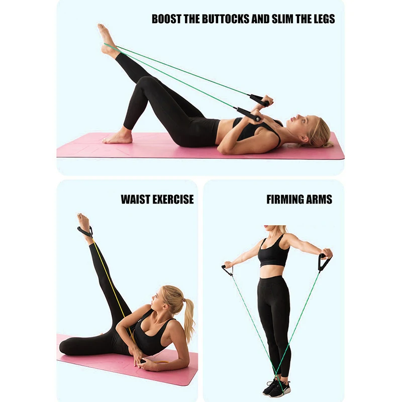 

1pc 4-Level Resistance Bands With Handles For Home Workouts And Strength Training - Perfect For Yoga, Pilates,and Fitness Equipm