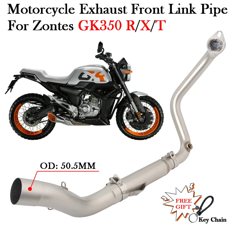 

Slip-On For Zontes GK350 GK 350 R X T Motorcycle Exhaust Modify Full System Bike Muffler Escape Moto 51MM Front Middle Link Pipe