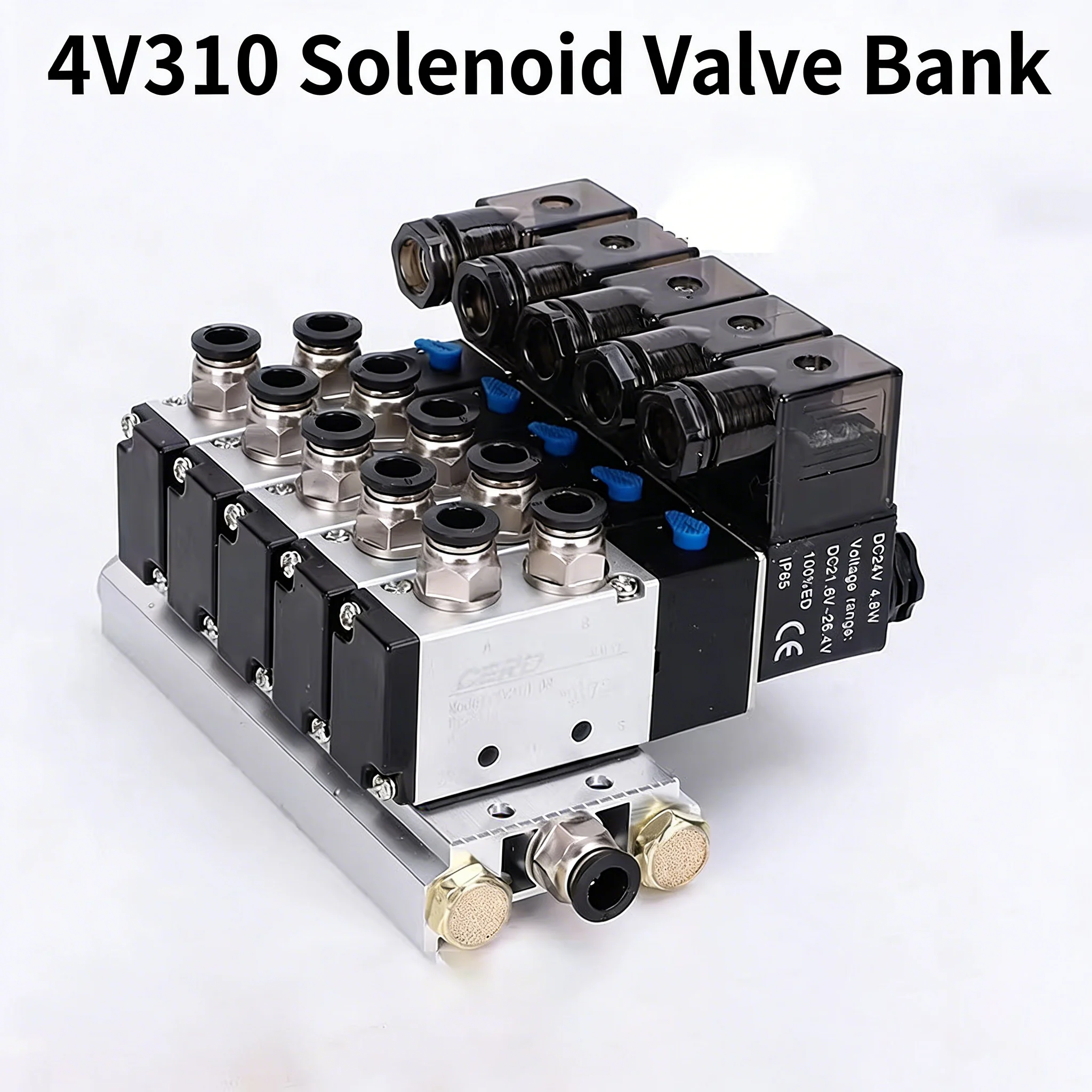 Pneumatic Two-position Five-way Solenoid Valve Electronic Control Valve Group 4V210-08 DC12V DC24V AC36V AC110V AC220V