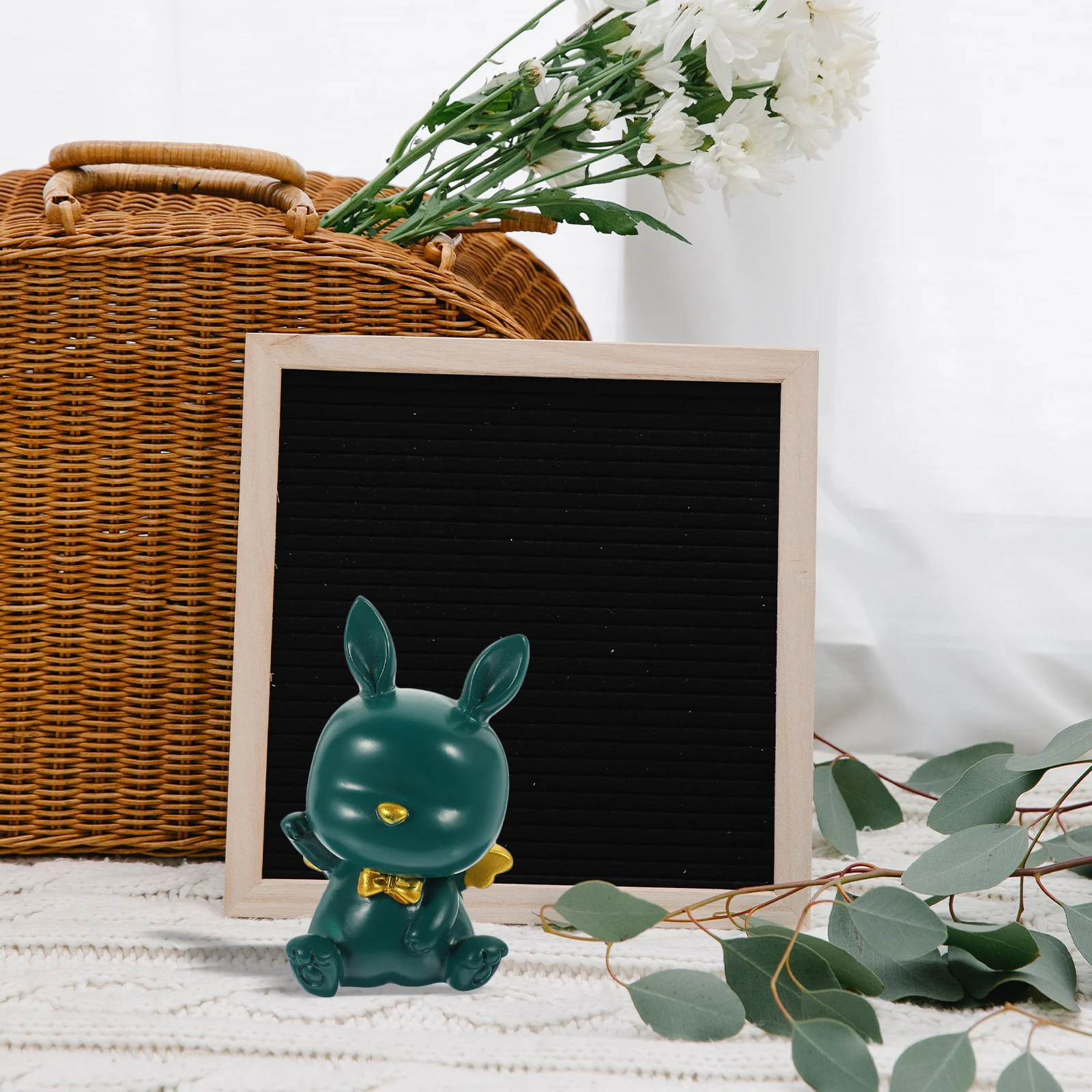 

Resin Bunny Decorations Zodiac Rabbit Figurines Cartoon Desktop Statue Small Toys Lovely Miniature Gardening L scaping Decor