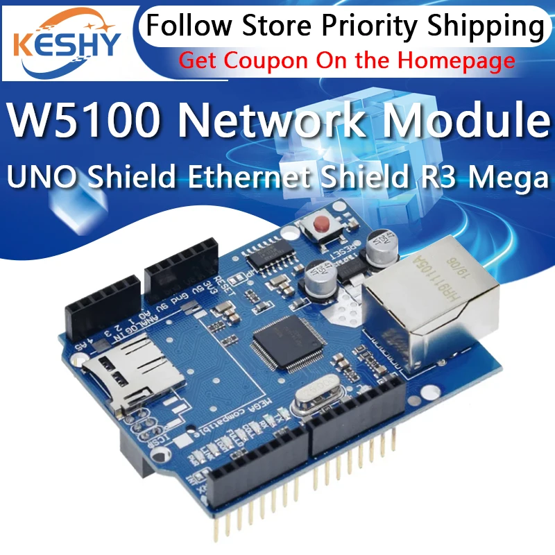 

UNO Shield Ethernet Shield W5100 R3 UNO Mega 2560 1280 328 UNR R3 only W5100 Development board For Arduino