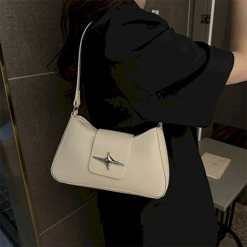 

Элегантные сумки на плечо для женщин, однотонные универсальные сумки в корейском стиле, эстетические женские модные офисные роскошные сумки, хит продаж