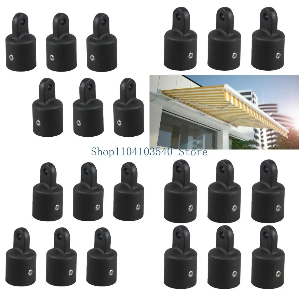 02DC 6Pcs 25mm Heavy Duty Nylon Glides Hat High Strength Nylon Eye End Cap Yacht External Boats Accessories Easy to Install