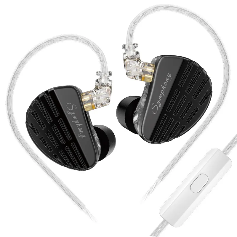 KZSymphonySymphony Flat Dynamic Inear Headphones Accurate Audio Reproduction Planar&Dynamic Driver Wired Communication