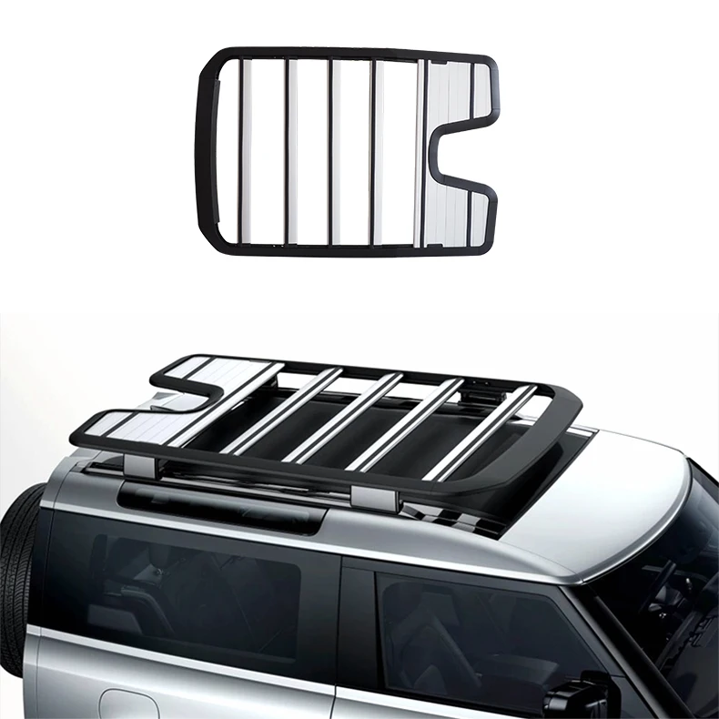 Car Expand Platform Roof Racks Black Aluminum Alloy For Land Rover Defender 110/90/130 2020+