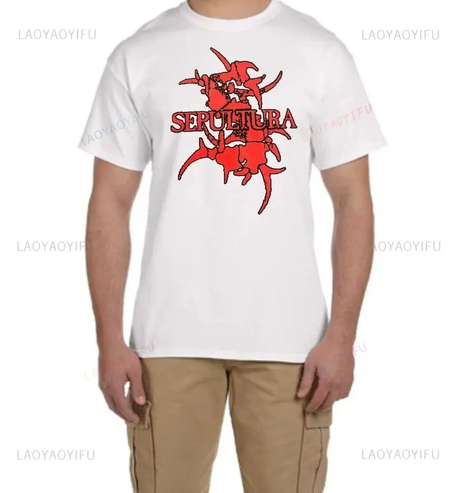 Brazil Vintage Sepultura Metal Group Men THRASH METAL Printed T-shirt Gothic Trend Fashion High Quality Cotton Woman T Shirts