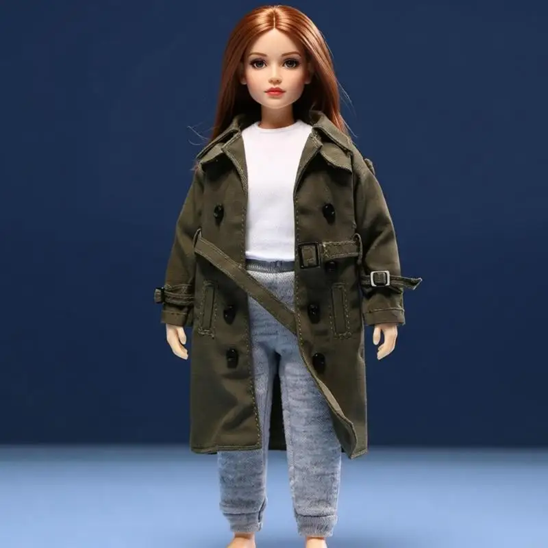 

1/12 Scale Doll Clothes Toy Windbreaker Double Breasted For Action Figure Display And Photography A2UB
