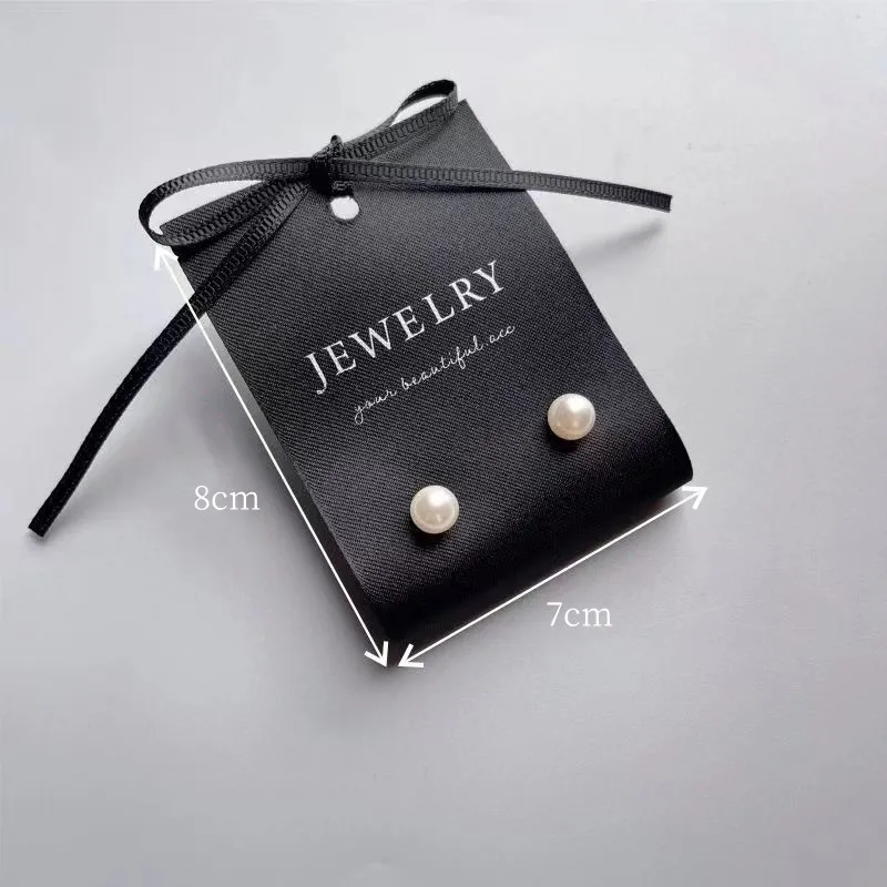 100Pcs Personalized LOGO Customized Cloth Jewelry Display Card Earrings Necklace Bracelet Jewelry Gift Packaging Accessories