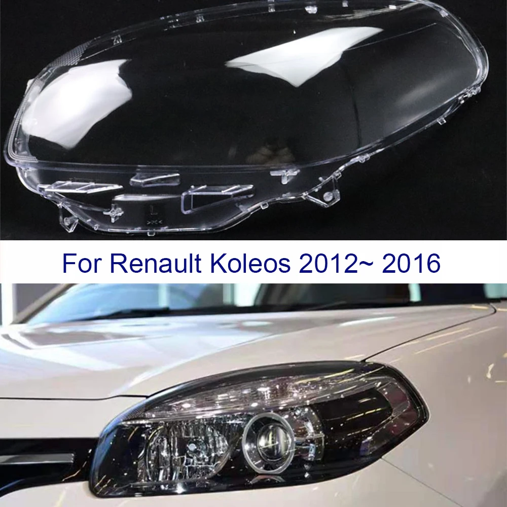 Car Front Headlamp Caps For Renault Koleos 2012 2013 2014 2015 2016 Auto Glass Headlight Cover Auto Lampshade Lamp Lens Shell