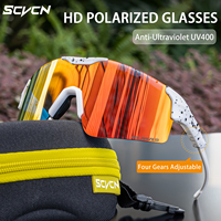 Scvcn Polarized Sports Sunglasses Cycling Glasses MTB Riding Speed Skating UV400 Fishing Goggles Man Woman Bike Bicycle Eyewear