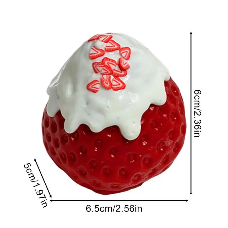 Truskawkowa zabawka Fidget Stress Relief Fidget Ball Miękkie silikonowe zabawki do ściskania dla relaksu i ulgi dla dzieci nastolatków