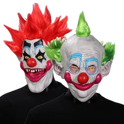 Dış uzay gelen katil Klowns şeytan palyaço maskesi Cosplay katil Joker lateks kask cadılar bayramı karnaval Purim parti kostüm sahne