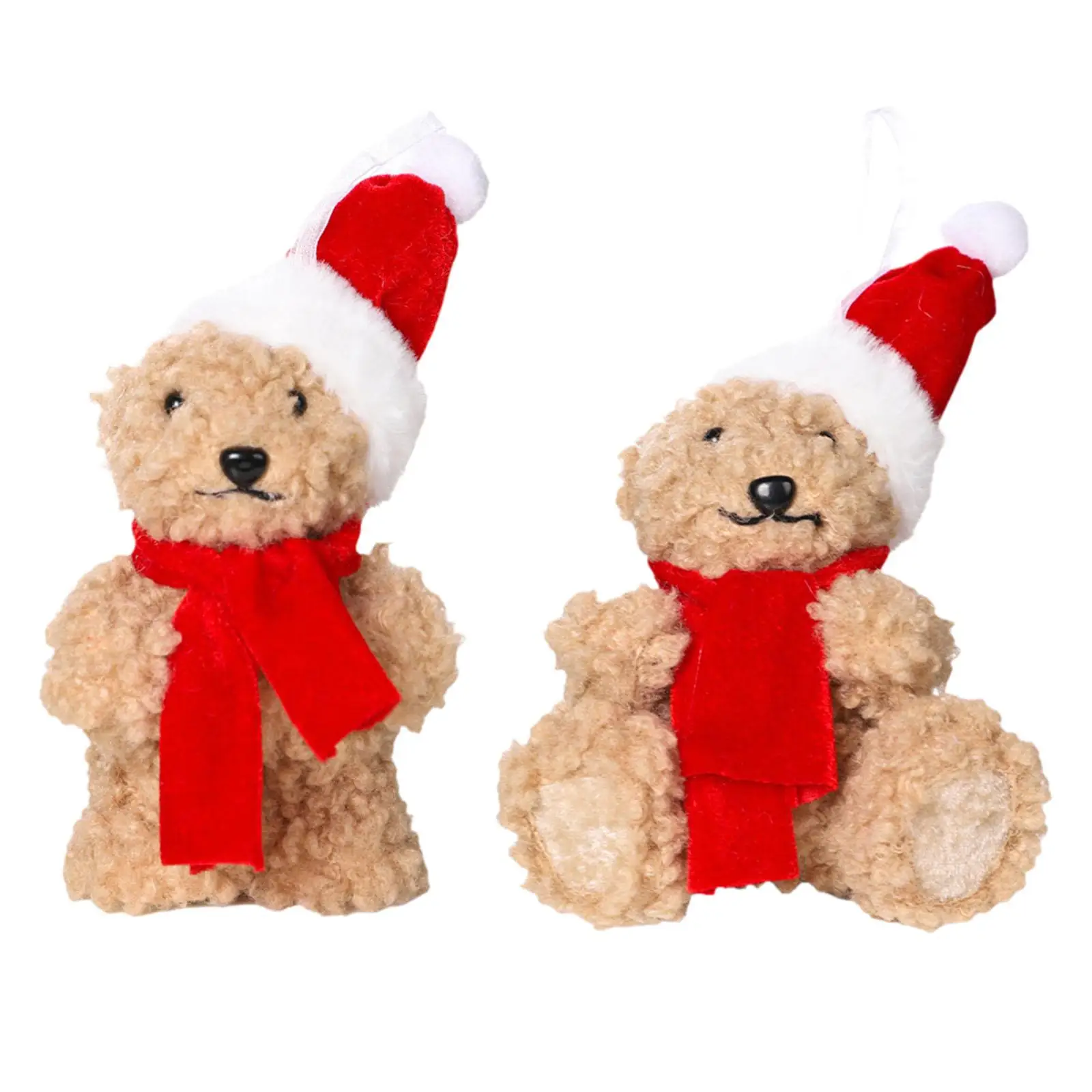 Holiday Bear Plush Toy with Hat for Kids Living Room And Bedroom