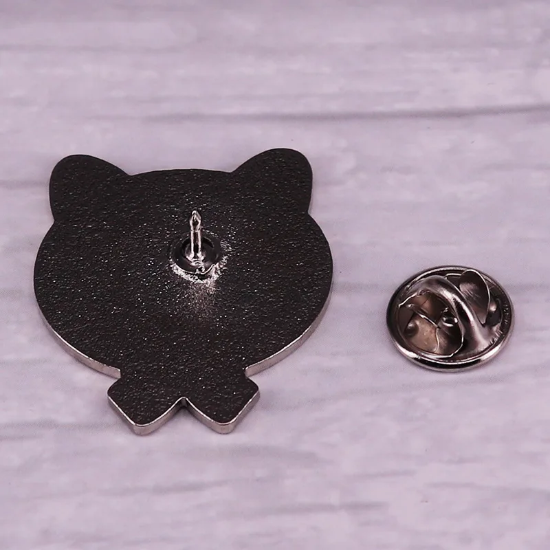 Gothic Fantasy Moon & Cute Puppy Cat Enamel Metal Brooch Cartoon Lapel Pin Backpack Clothes Decorative Jewelry Gift For Girls