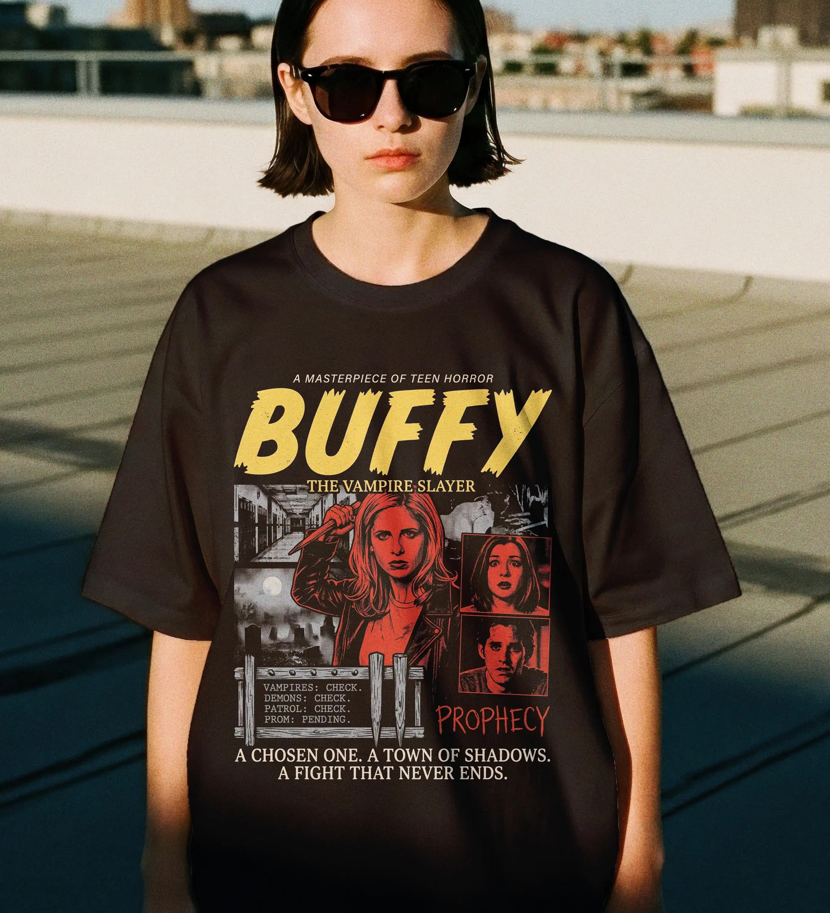 Buffy The Vampire Slayer T-Shirt | 90s Horror TV Show Graphic Tee