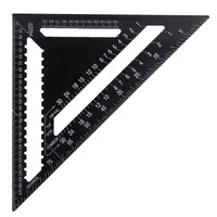 Woodworking Measurement Tool 12 inch Metric Aluminum Alloy Triangle Angle Ruler Protractor 30cm Quick Read Square Layout Gauge