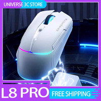 Machenike L8 Pro Wireless Mouse Tri Mode 2.4GHz Bluetooth RGB With Paw3395 Custom E-Sports Mouse Ergonomics Computer Accessories