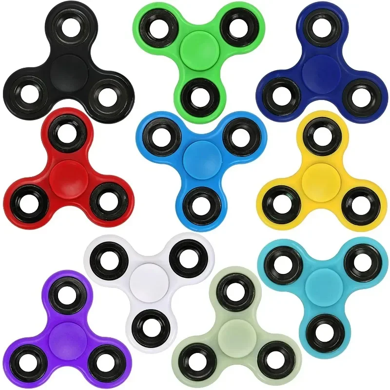 Abs zappeln spinner edc spinner für autismus adhd anti stress tri-spinner hochwertige erwachsene kinder lustiges spielzeug