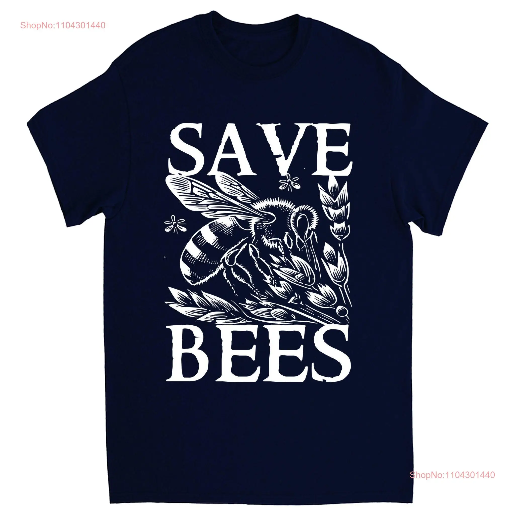 Save Bees T Shirt for Sustainable Gardening long or short sleeves