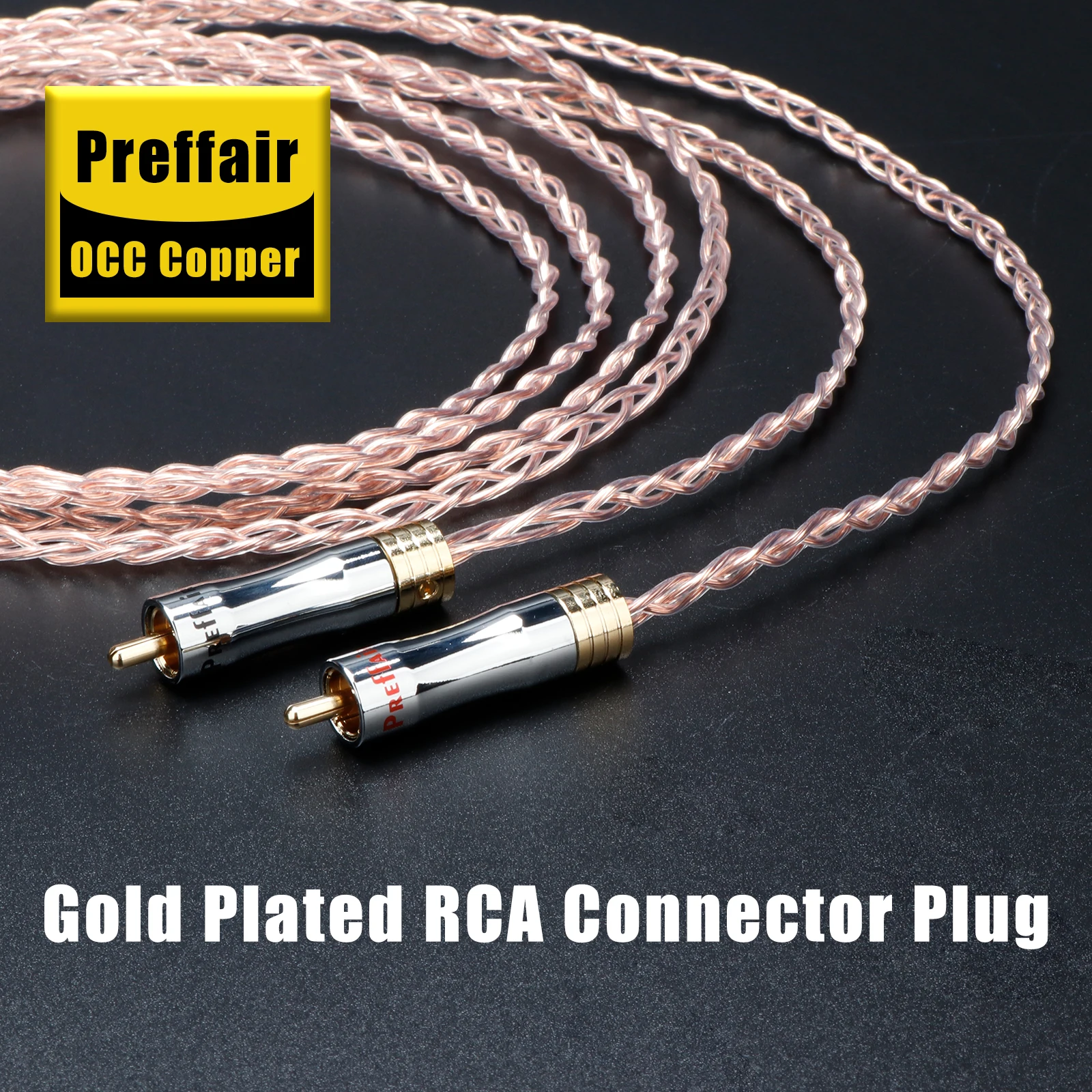 Paar 3AG XLR-Kabel RCA Doppelt Abgeschirmtes OCC Versilbertes Audio-RCA-Verbindungskabel 3CU RCA-Stecker Verlängerungskabel – Detail 13