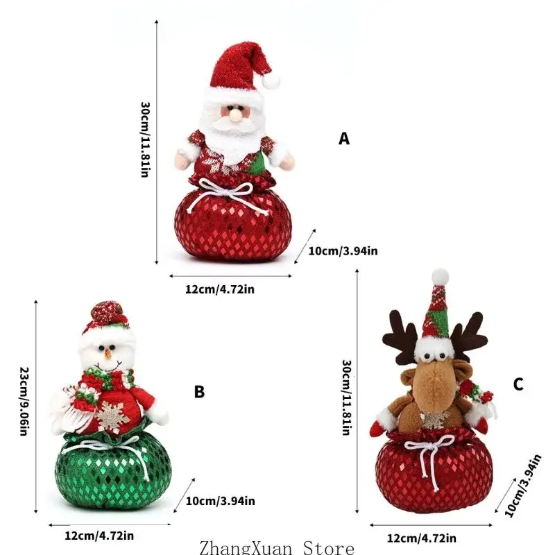 Home-Figurenstück mit gewebter spitzer Kappe und freistehender glitzernder Basis, weihnachtlicher Akzent für Innenschränke 3XUF – Detail 6